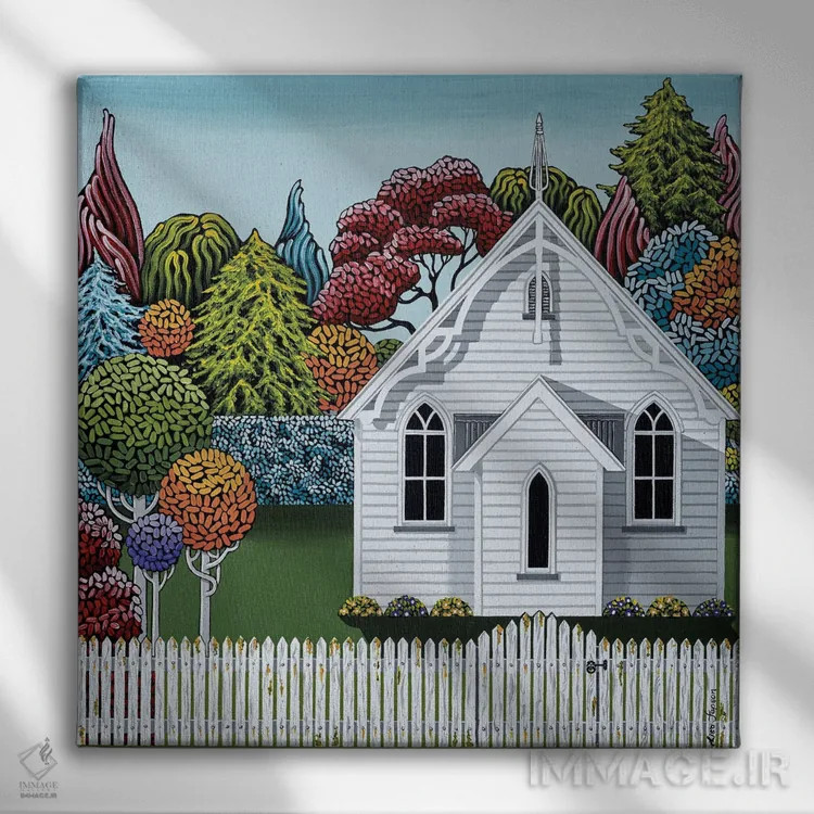 تابلو دکوراتیو کلیسای کوچک اثر لیزا جپسون - نمای روبهرو روی دیوار