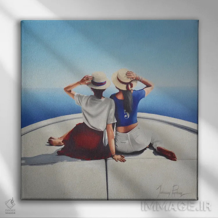 تابلو دکوراتیو سفر با قایق اثر جانی پاپکس - نمای روبهرو روی دیوار