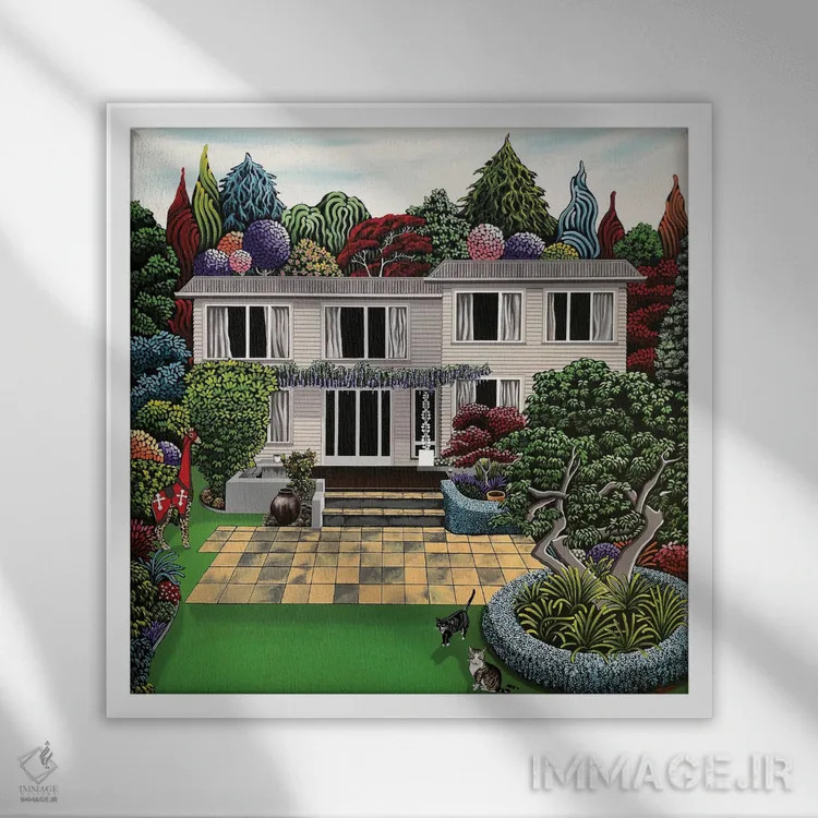 تابلو دکوراتیو شادمانی خانوادگی اثر لیزا جپسون - نمای قابدار سفید