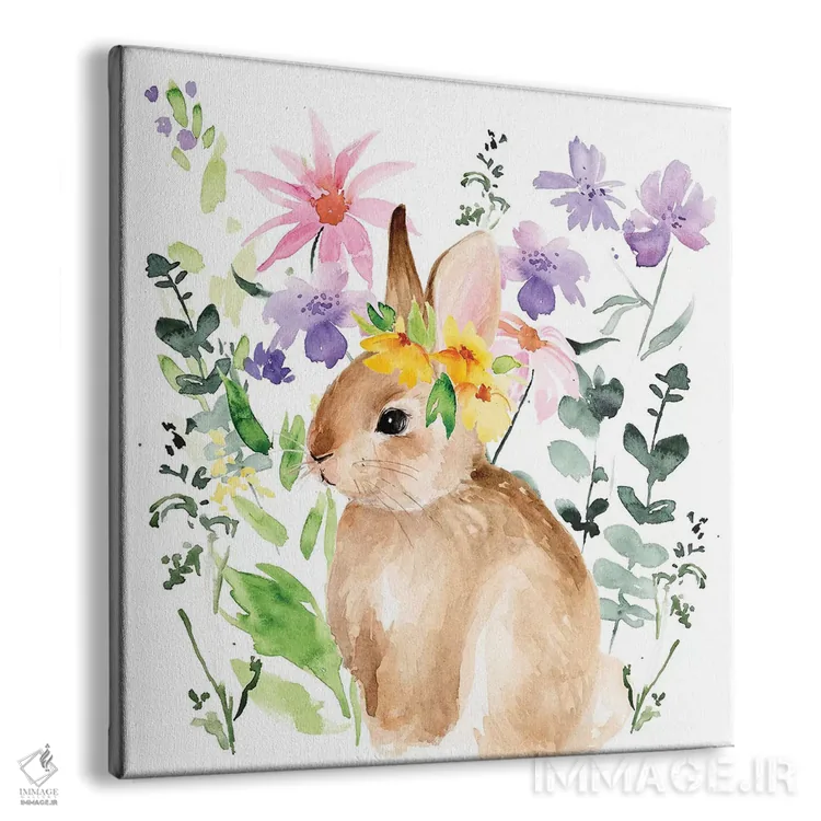 تابلو دکوراتیو باغ بهاری با آب رنگ ۱ اثر جنیفر پکستون پارکر - نمای پرسپکتیو محصول