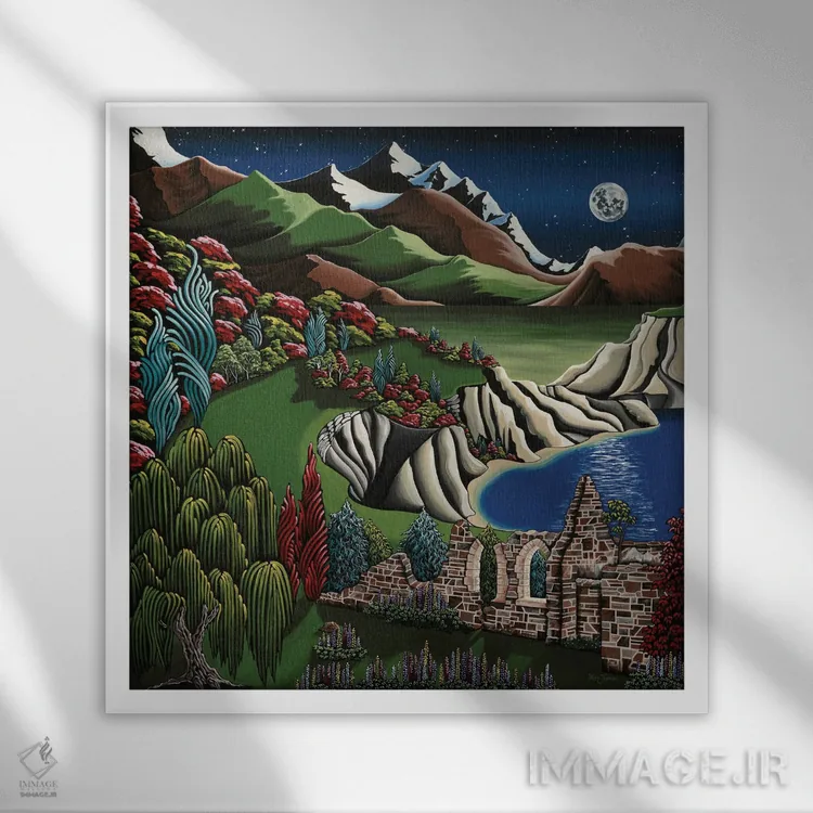 تابلو دکوراتیو پناهگاه معدنچیان اثر لیزا جپسون - نمای قابدار سفید