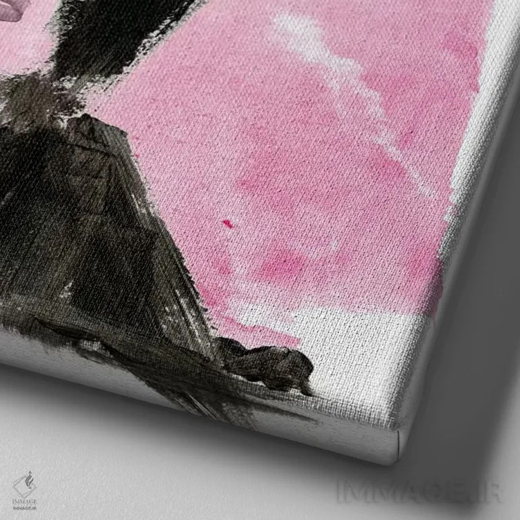 تابلو دکوراتیو باند فرود یک اثر جنیفر پکستون پارکر - نمای نزدیک بافت بوم