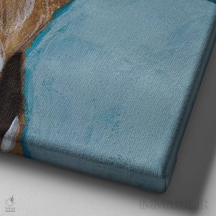 تابلو دکوراتیو بوسه های گاو ۲ اثر جنیفر پکستون پارکر - نمای نزدیک بافت بوم