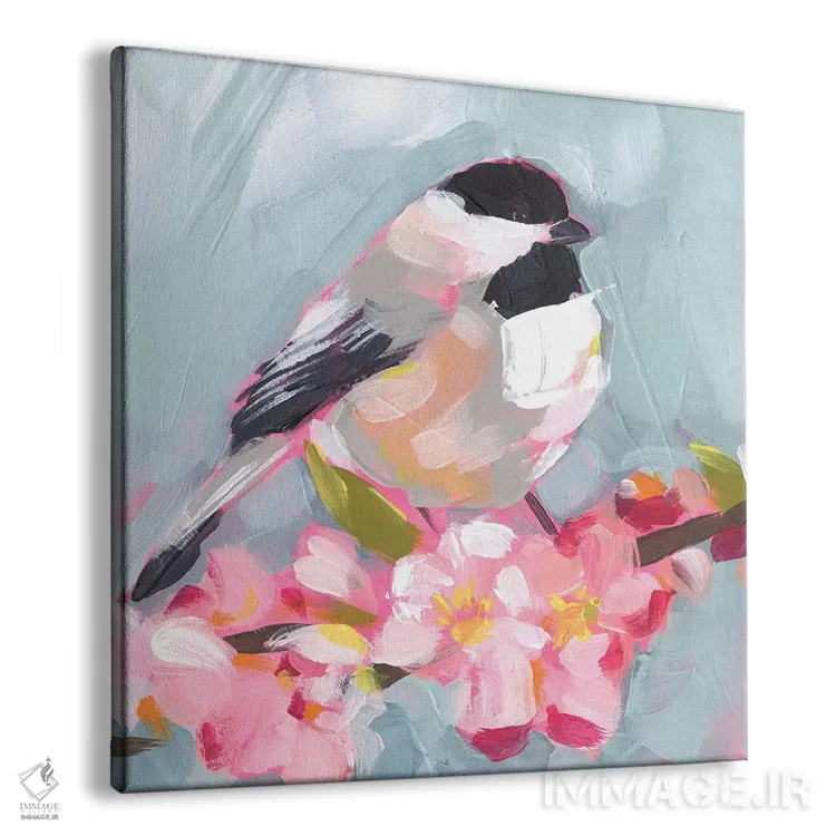 تابلو دکوراتیو پرنده با ضرب قلم ۲ اثر جنیفر پکستون پارکر - نمای پرسپکتیو محصول