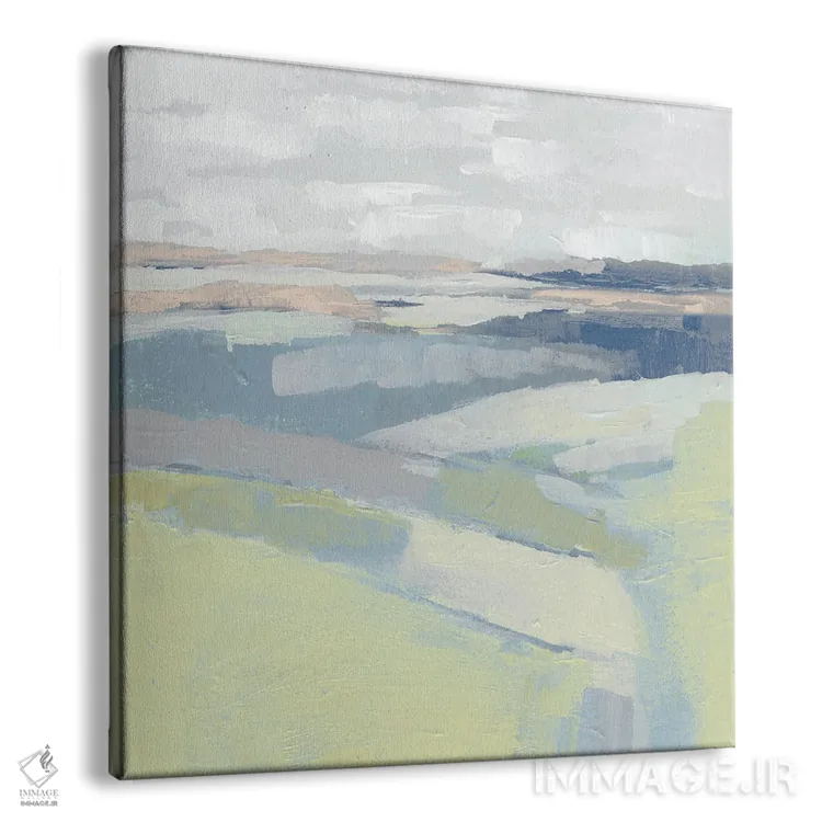 تابلو انتزاعی دشت پاستلی ۱ اثر جنیفر پکستون پارکر - نمای پرسپکتیو محصول