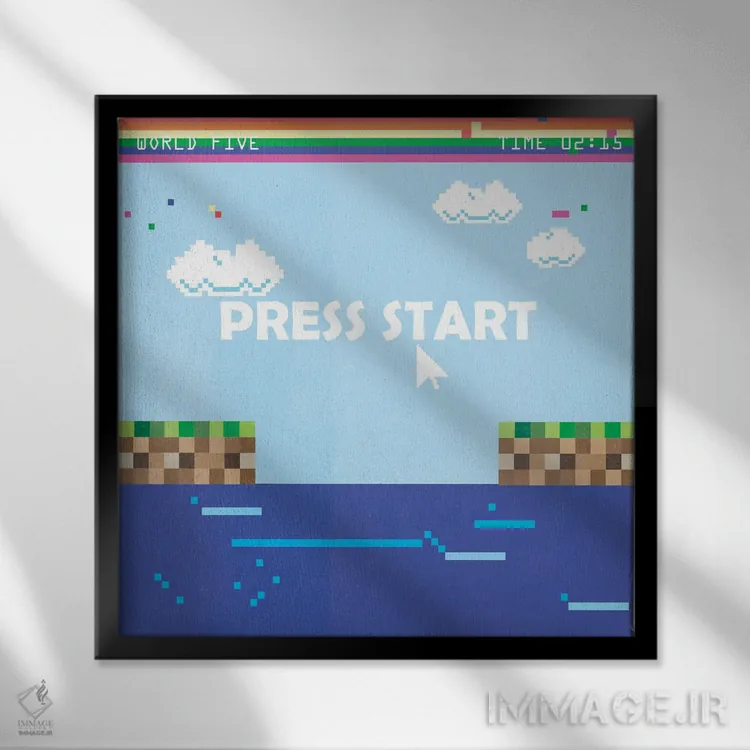 تابلو دکوراتیو ارتقا ۲ اثر جنیفر پکستون پارکر - نمای قابدار مشکی