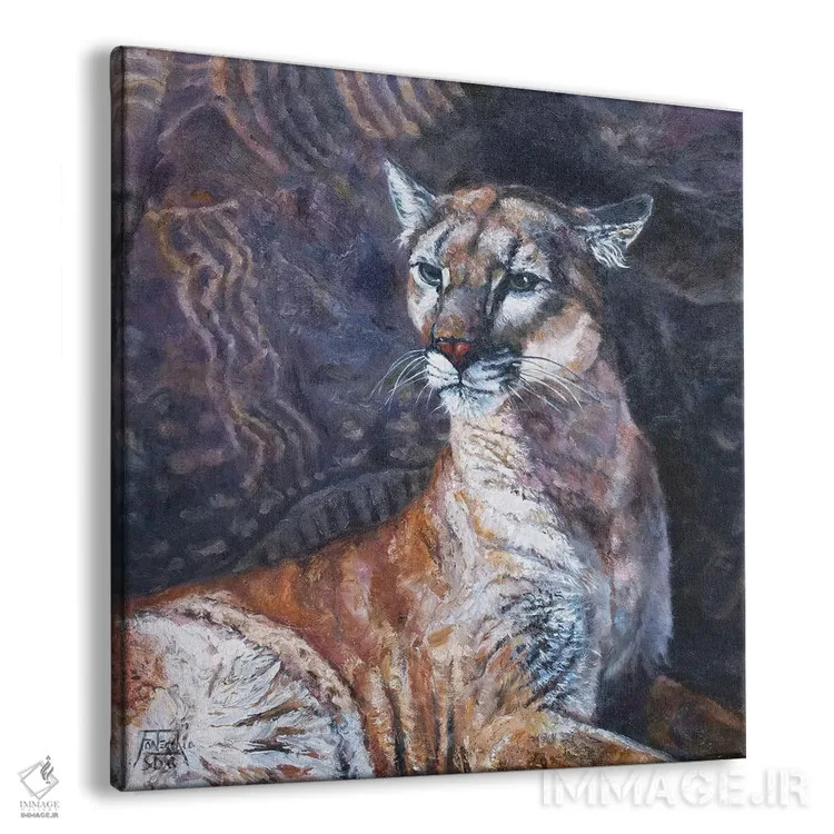 تابلو دکوراتیو پوما در شکاف پاروان اثر یان پرلی - نمای پرسپکتیو محصول