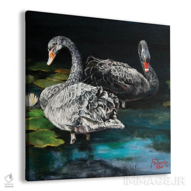 تابلو دکوراتیو آرامش تیره اثر یان پرلی - نمای پرسپکتیو محصول