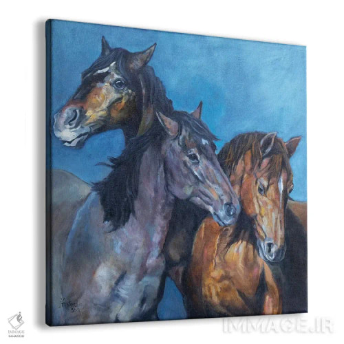 تابلو دکوراتیو سه دوست اثر یان پرلی - نمای پرسپکتیو محصول