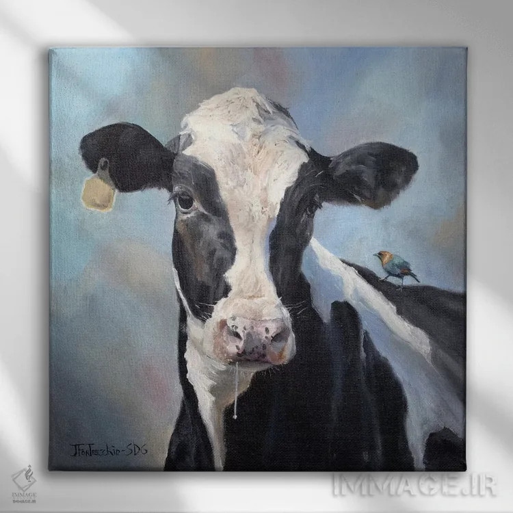 تابلو مدرن جرعه اثر یان پرلی - نمای روبهرو روی دیوار