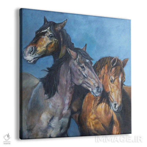 تابلو دکوراتیو سه دوست اثر یان پرلی - نمای پرسپکتیو محصول