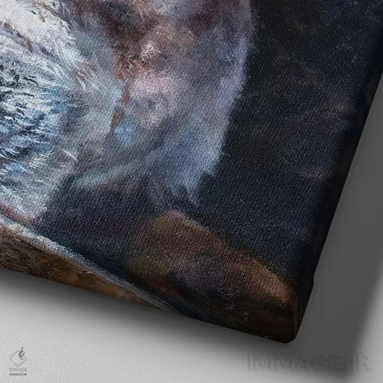 تابلو دکوراتیو پوما در شکاف پاروان اثر یان پرلی - نمای نزدیک بافت بوم