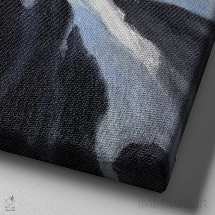 تابلو مدرن جرعه اثر یان پرلی - نمای نزدیک بافت بوم