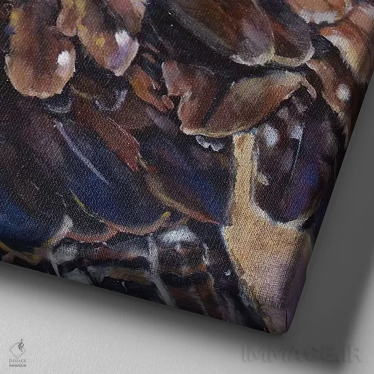 تابلو دکوراتیو جریان های هوای گرم اثر یان پرلی - نمای نزدیک بافت بوم