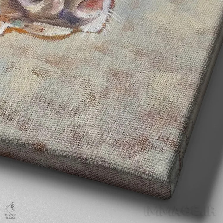 تابلو مدرن شاروله اثر یان پرلی - نمای نزدیک بافت بوم