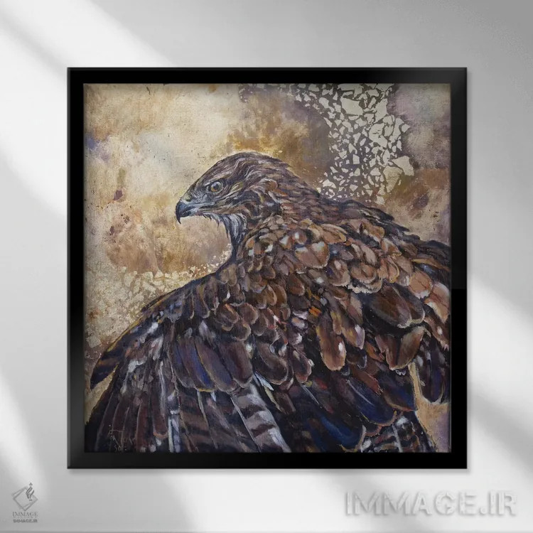 تابلو دکوراتیو جریان های هوای گرم اثر یان پرلی - نمای قابدار مشکی