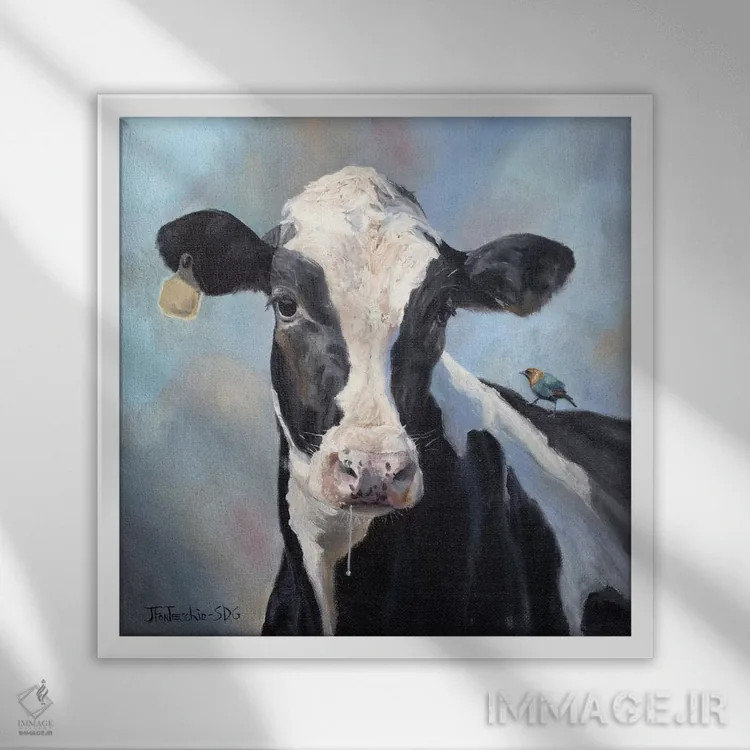 تابلو مدرن جرعه اثر یان پرلی - نمای قابدار سفید