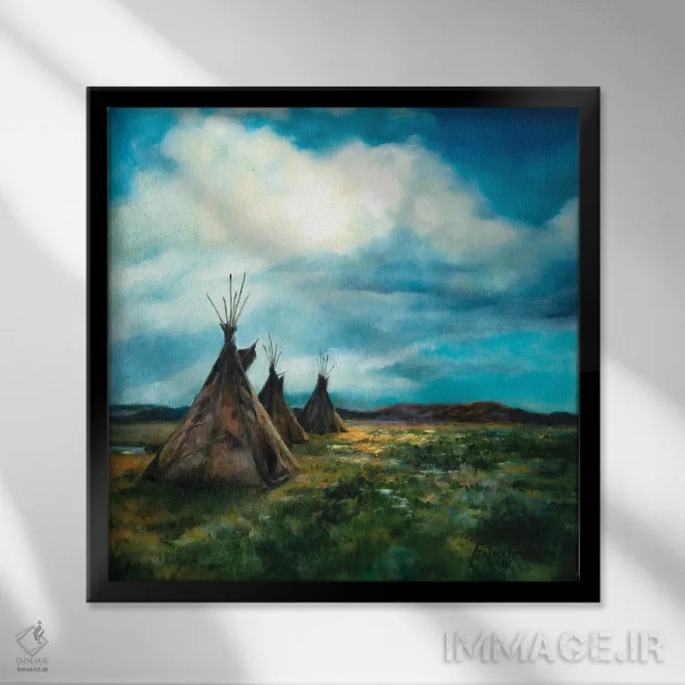 تابلو دکوراتیو پس از باران اثر یان پرلی - نمای قابدار مشکی