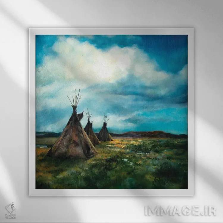 تابلو دکوراتیو پس از باران اثر یان پرلی - نمای قابدار سفید