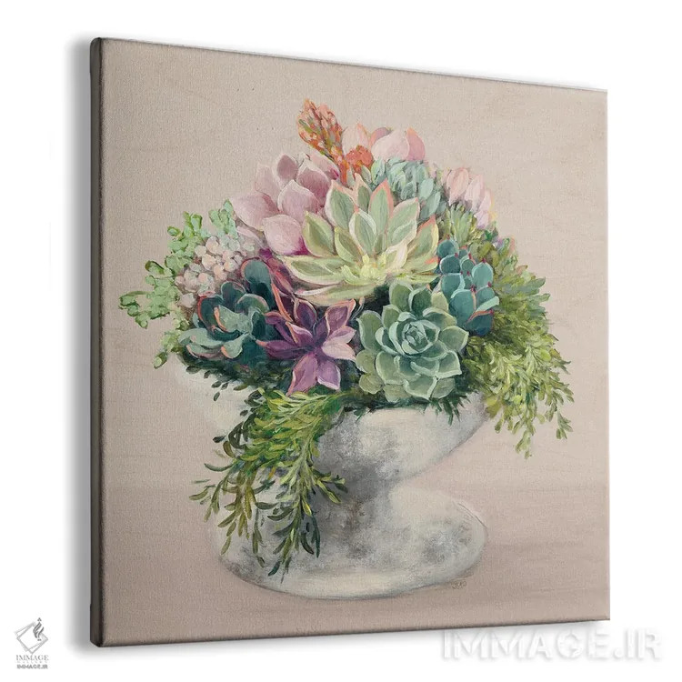 تابلو دکوراتیو ساکولنت های جشنواره ای ۲ اثر جولیا پورینتون - نمای پرسپکتیو محصول