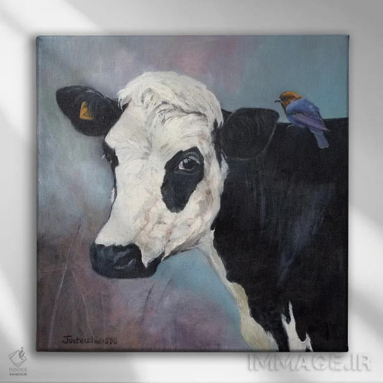 تابلو مدرن نجواها اثر یان پرلی - نمای روبهرو روی دیوار