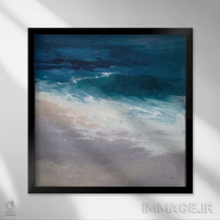 تابلو دکوراتیو جزر و مد شبانگاهی اثر جولیا پورینتون - نمای قابدار مشکی