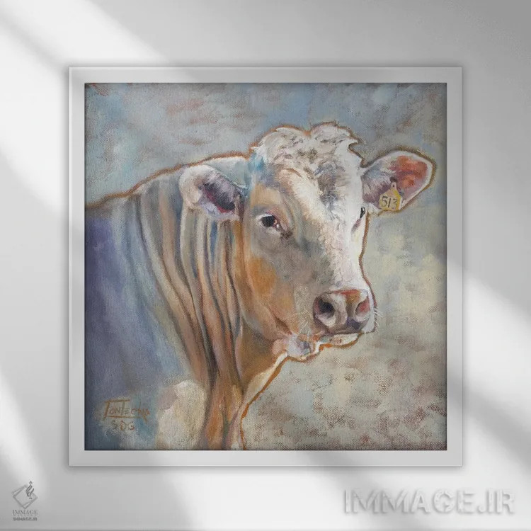 تابلو مدرن شاروله اثر یان پرلی - نمای قابدار سفید