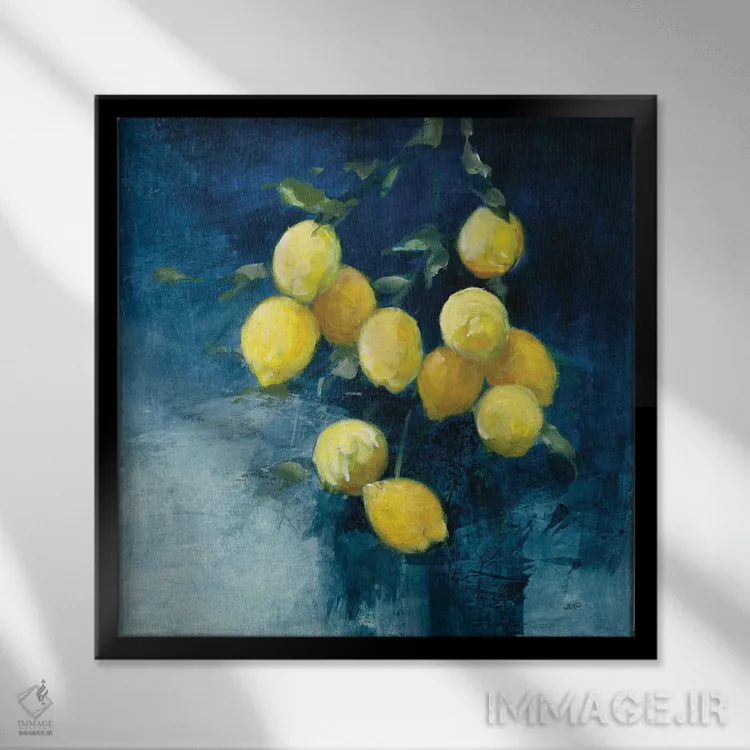تابلو دکوراتیو باغ لیمو ۲ اثر جولیا پورینتون - نمای قابدار مشکی
