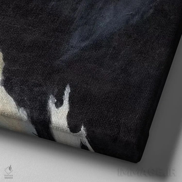 تابلو مدرن نجواها اثر یان پرلی - نمای نزدیک بافت بوم