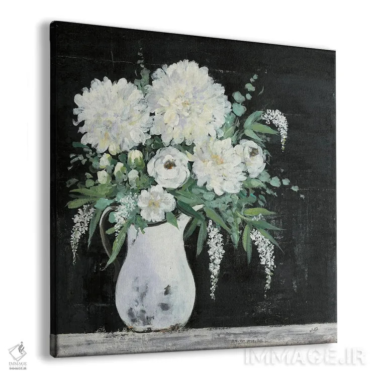 تابلو مدرن دسته گل اواخر تابستان ۱ اثر جولیا پورینتون - نمای پرسپکتیو محصول