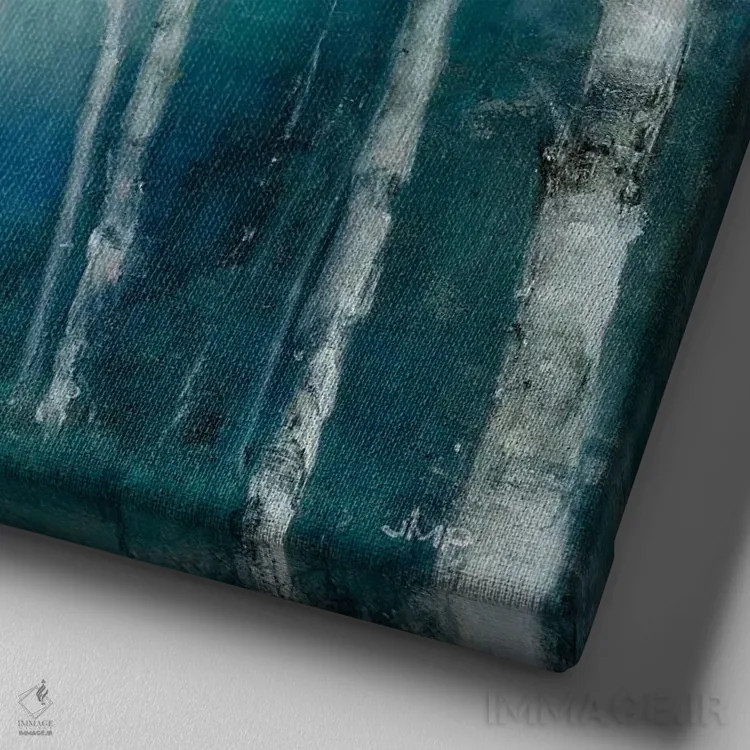 تابلو دکوراتیو به سوی جنگل اثر جولیا پورینتون - نمای نزدیک بافت بوم