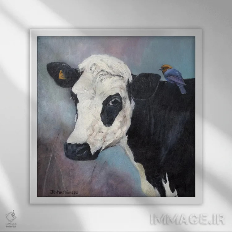 تابلو مدرن نجواها اثر یان پرلی - نمای قابدار سفید