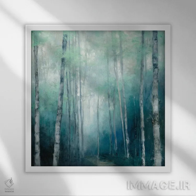 تابلو دکوراتیو به سوی جنگل اثر جولیا پورینتون - نمای قابدار سفید