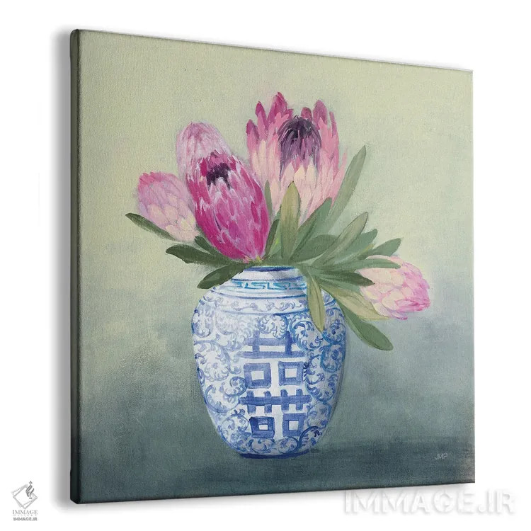 تابلو دکوراتیو پروتیا به سبک چینی ۱ اثر جولیا پورینتون - نمای پرسپکتیو محصول