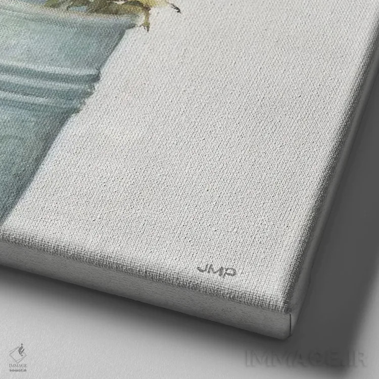 تابلو دکوراتیو گلخانه پاییزی ۴ اثر جولیا پورینتون - نمای نزدیک بافت بوم