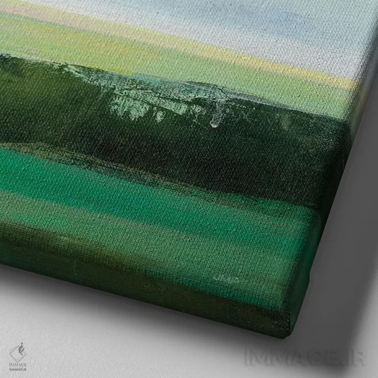 تابلو انتزاعی آسمان تابستانی ۵ اثر جولیا پورینتون - نمای نزدیک بافت بوم