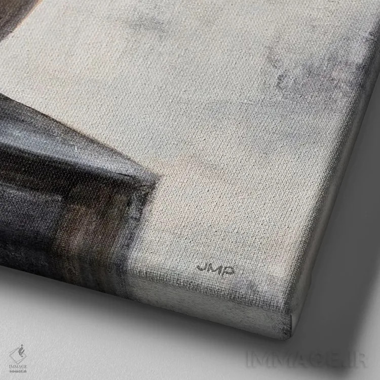 تابلو دکوراتیو طبیعت بی جان آرام ۱ اثر جولیا پورینتون - نمای نزدیک بافت بوم