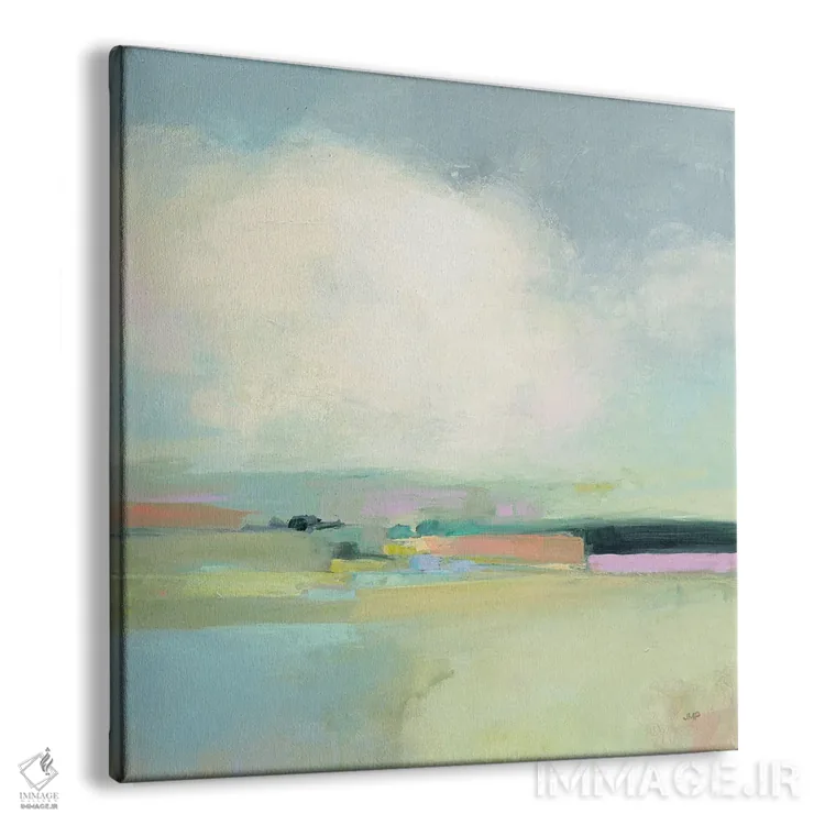 تابلو انتزاعی افق رنگارنگ ۱ اثر جولیا پورینتون - نمای پرسپکتیو محصول