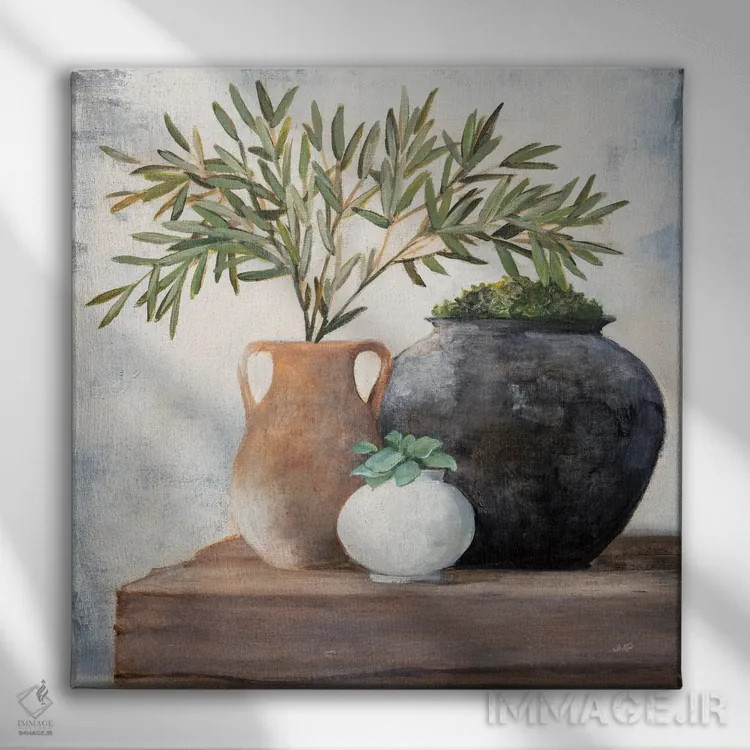 تابلو دکوراتیو طبیعت بی جان آرام ۲ اثر جولیا پورینتون - نمای روبهرو روی دیوار