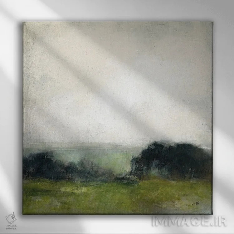 تابلو انتزاعی اولین منظره از آب اثر جولیا پورینتون - نمای روبهرو روی دیوار