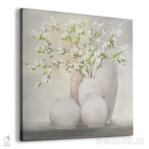 تابلو مدرن طبیعت بی جان بهاری اثر جولیا پورینتون - نمای پرسپکتیو محصول