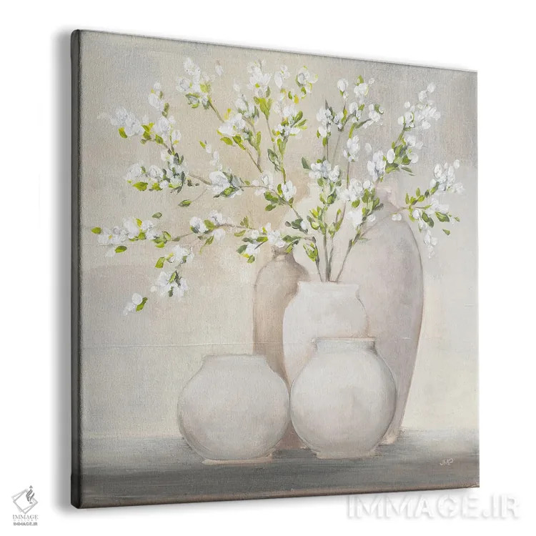 تابلو مدرن طبیعت بی جان بهاری اثر جولیا پورینتون - نمای پرسپکتیو محصول