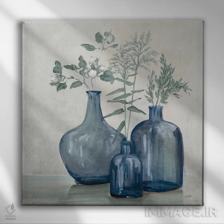 تابلو مدرن طبیعت بی جان زمستانی اثر جولیا پورینتون - نمای روبهرو روی دیوار