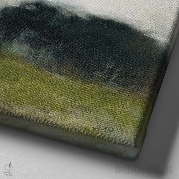 تابلو انتزاعی اولین منظره از آب اثر جولیا پورینتون - نمای نزدیک بافت بوم