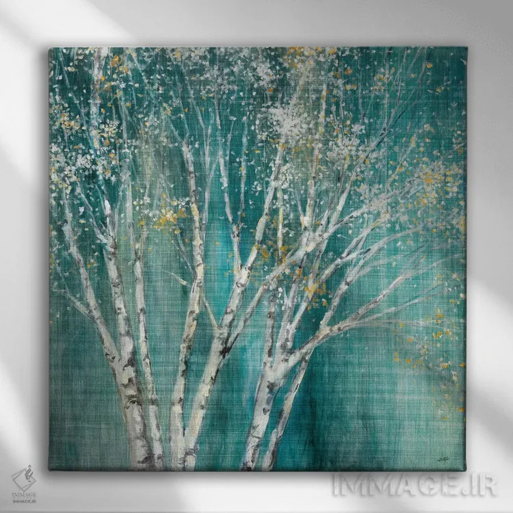 تابلو دکوراتیو تغییر جهت توس آبی اثر جولیا پورینتون - نمای روبهرو روی دیوار