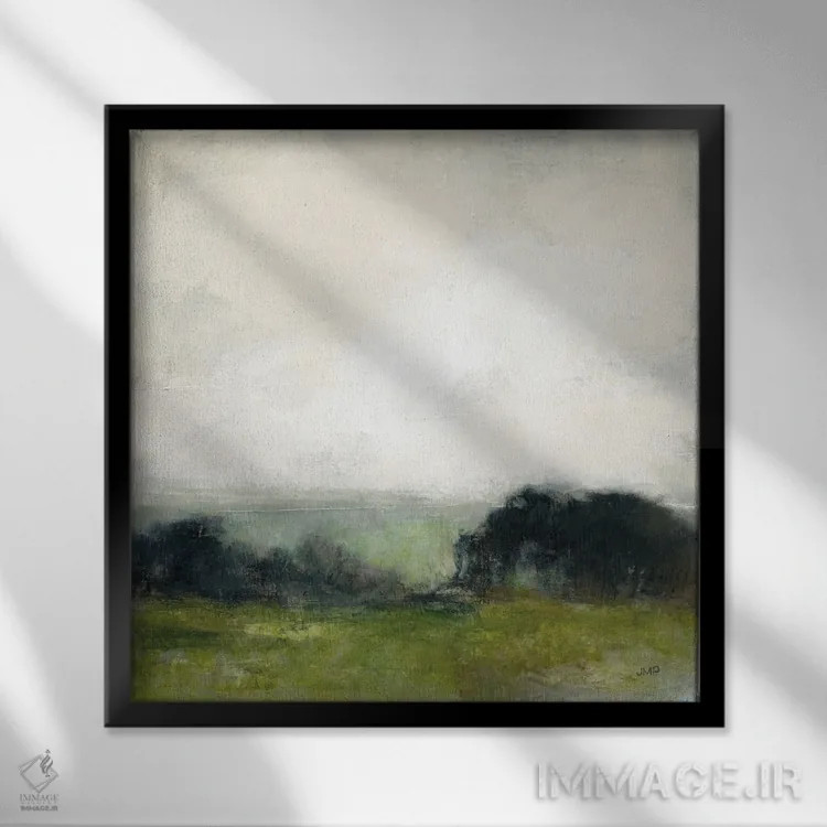 تابلو انتزاعی اولین منظره از آب اثر جولیا پورینتون - نمای قابدار مشکی