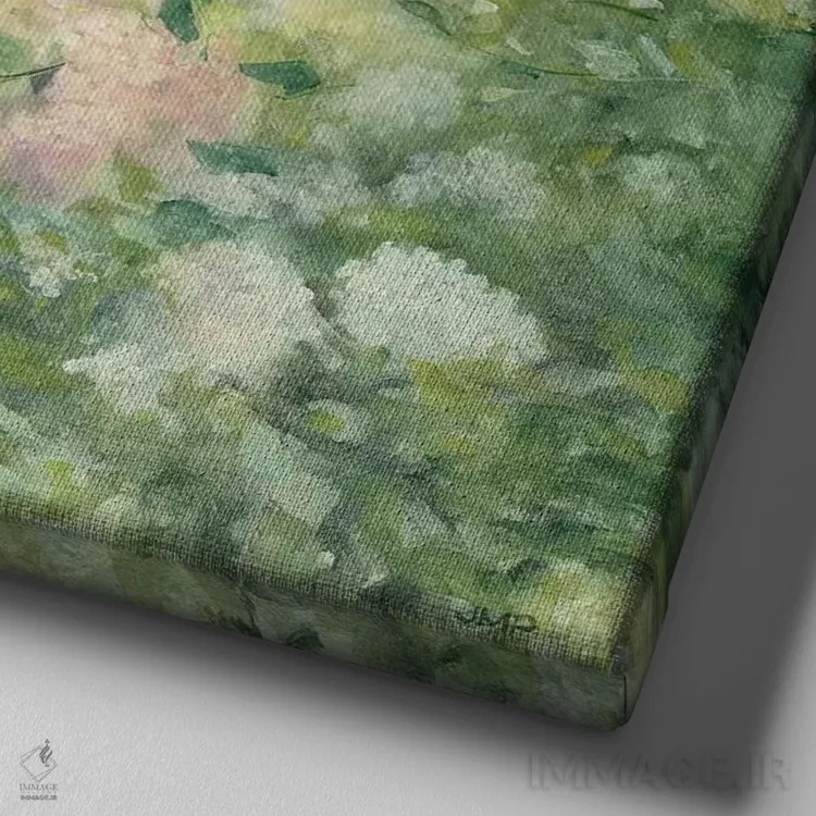 تابلو انتزاعی رویایی اثر جولیا پورینتون - نمای نزدیک بافت بوم