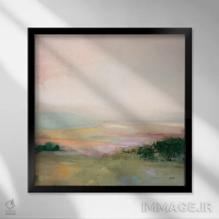 تابلو انتزاعی دره تاریک و درخشان اثر جولیا پورینتون - نمای قابدار مشکی