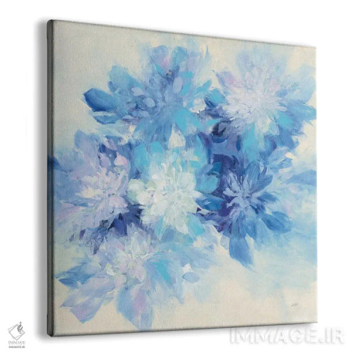 تابلو انتزاعی انفجار آبی اثر جولیا پورینتون - نمای پرسپکتیو محصول