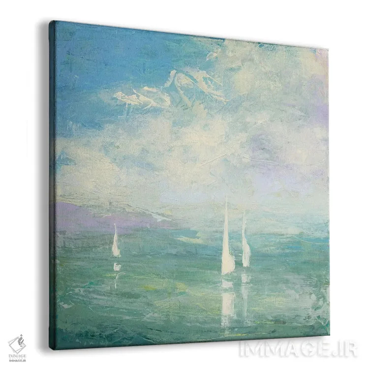 تابلو انتزاعی بادبان برافراشته اثر جولیا پورینتون - نمای پرسپکتیو محصول